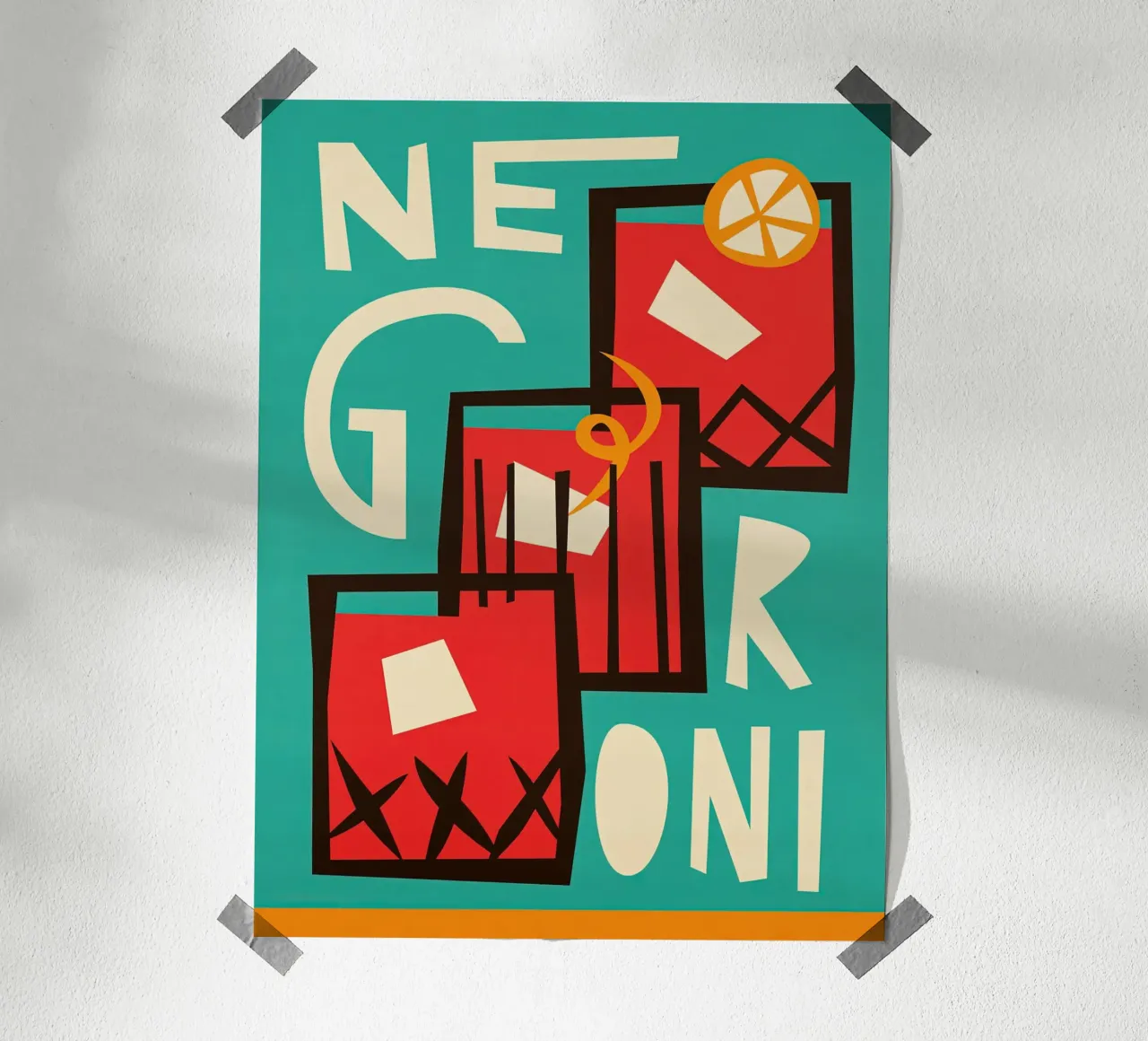 Negroni Print poster con telaio in alluminio da Neeraprint