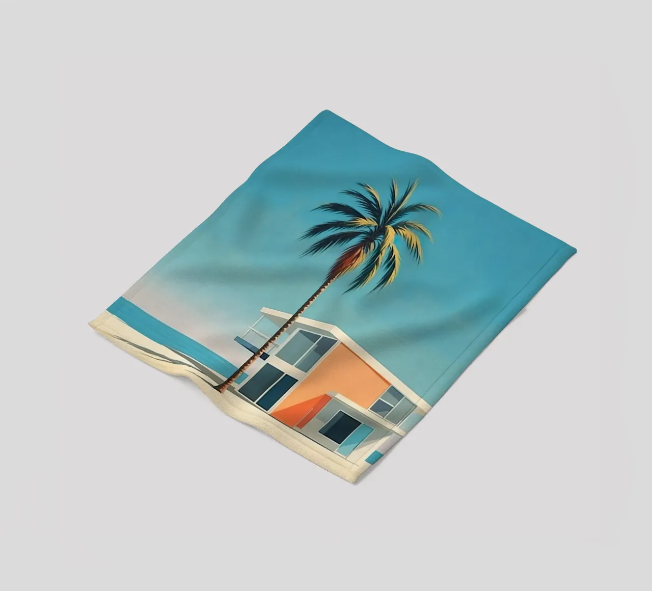 Coconut Trees In The Beach coperta in pile da robertmotoiart