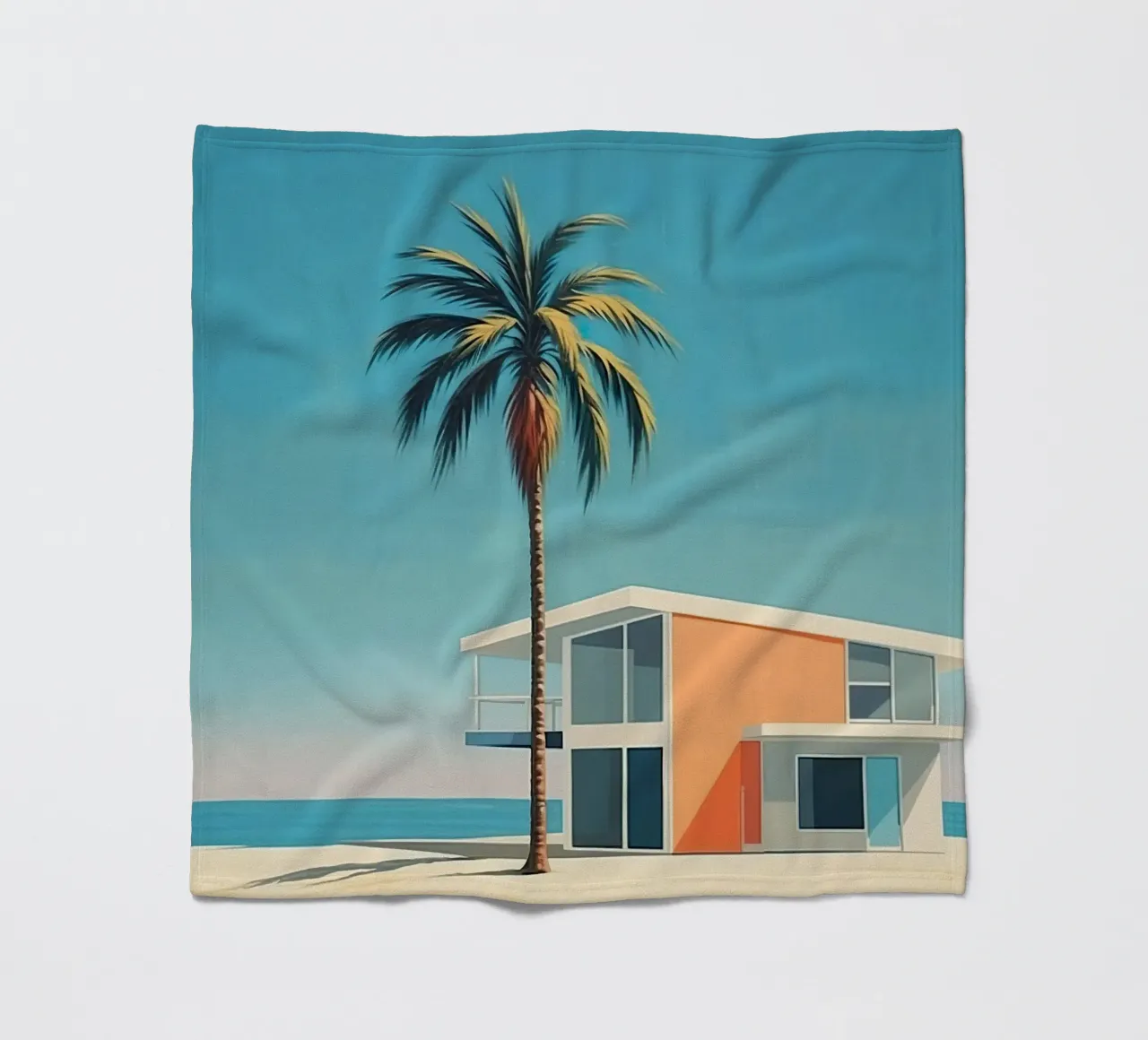 Coconut Trees In The Beach coperta in pile da robertmotoiart