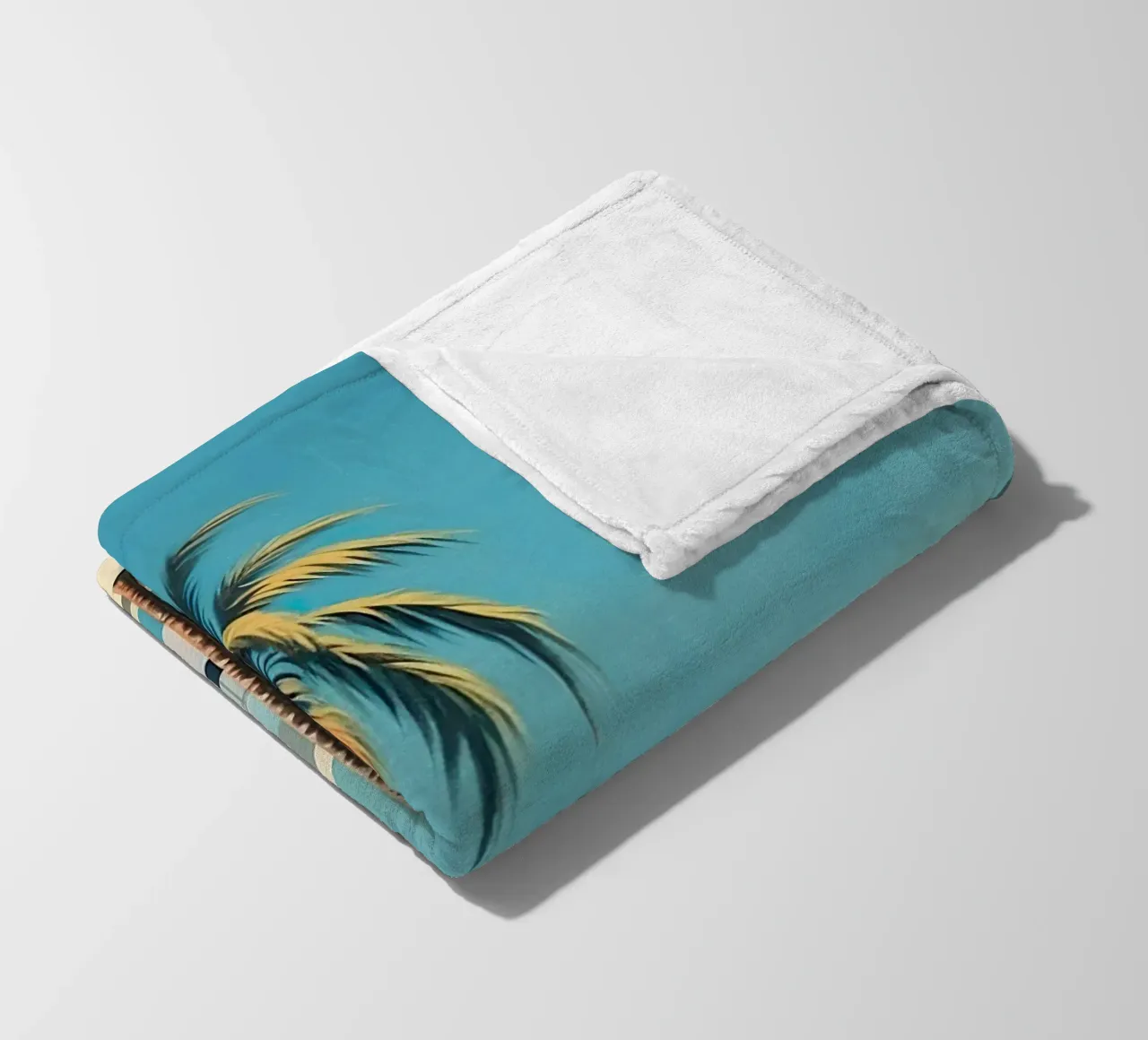 Coconut Trees In The Beach coperta in pile da robertmotoiart