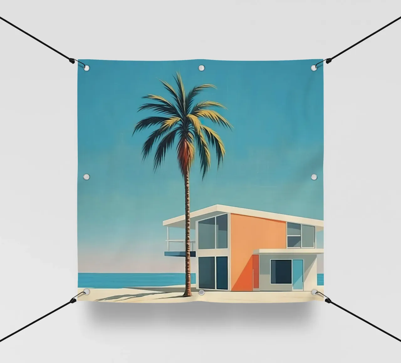 Coconut Trees In The Beach telo in pvc da robertmotoiart