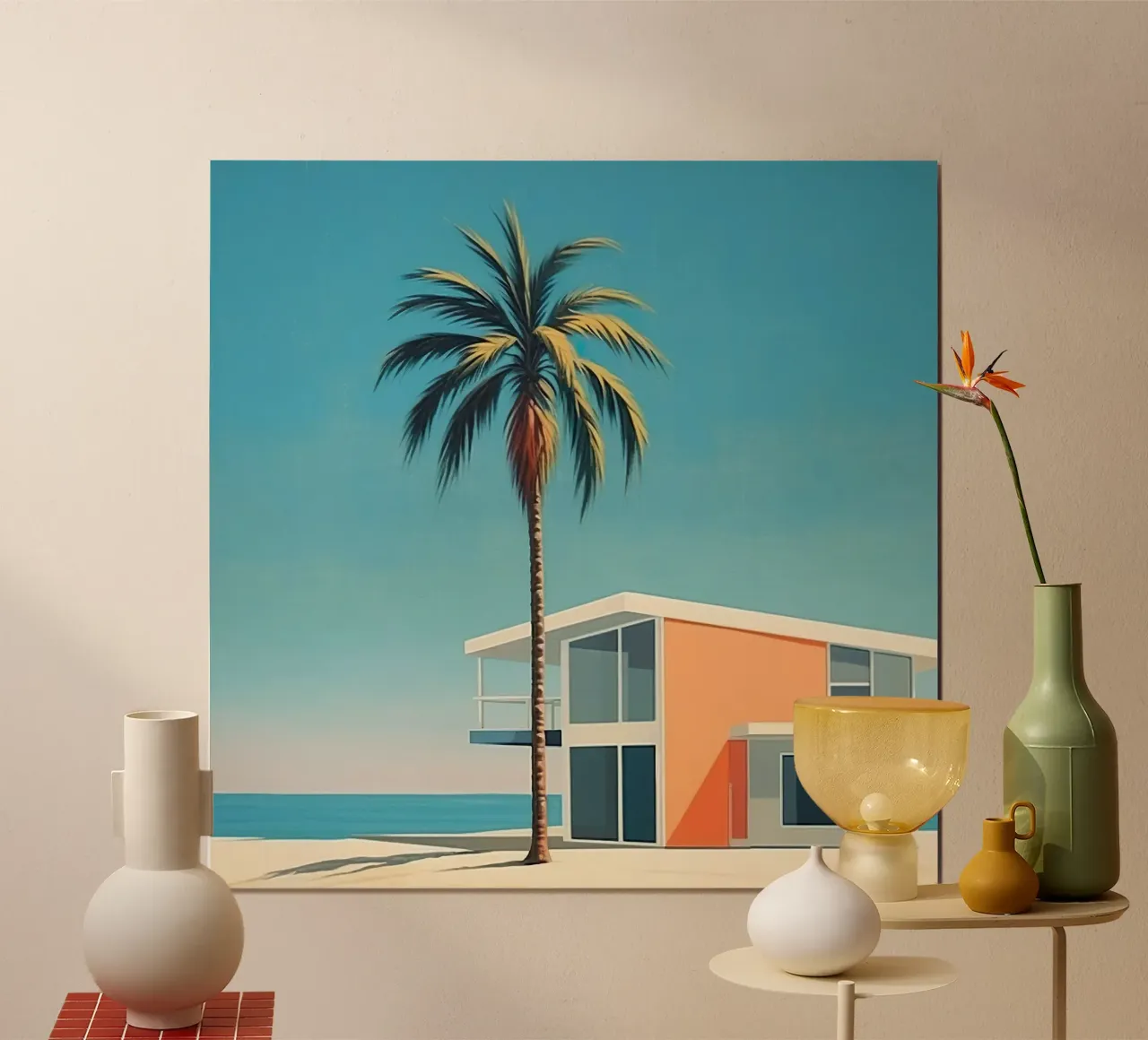 Coconut Trees In The Beach poster da robertmotoiart