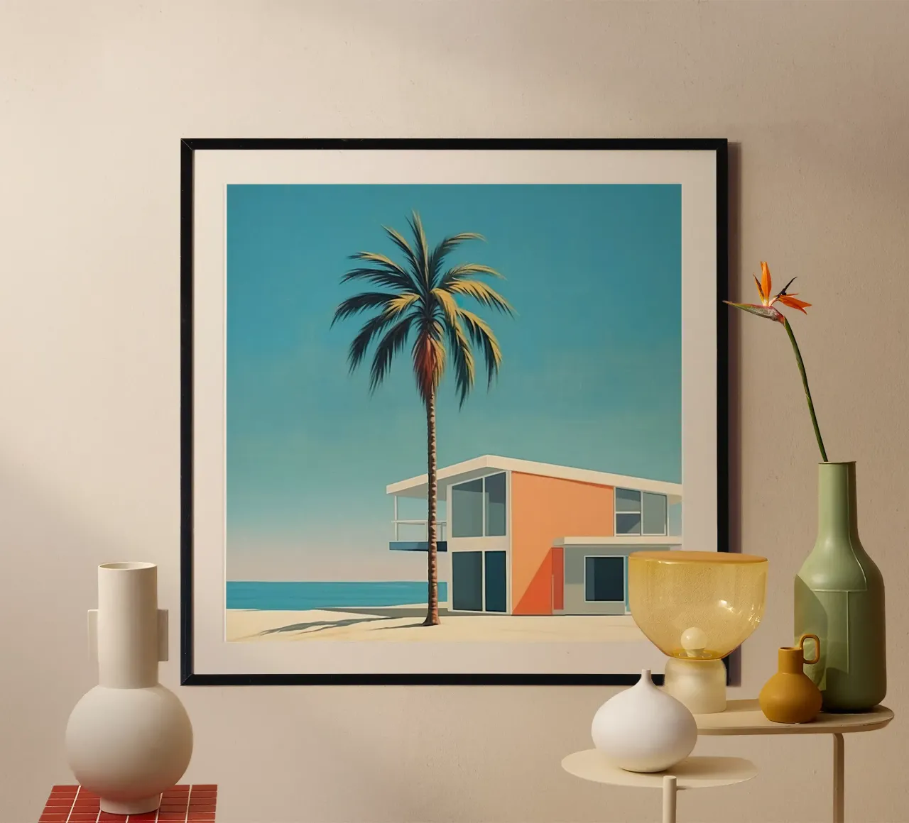 Coconut Trees In The Beach poster da robertmotoiart