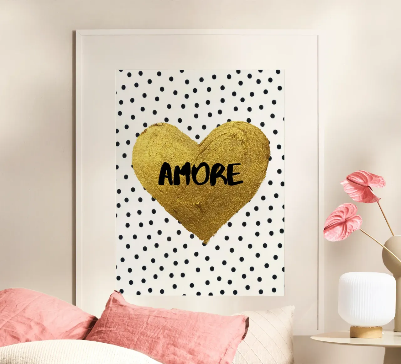 Amore poster con telaio in alluminio da PinkCandyWalls
