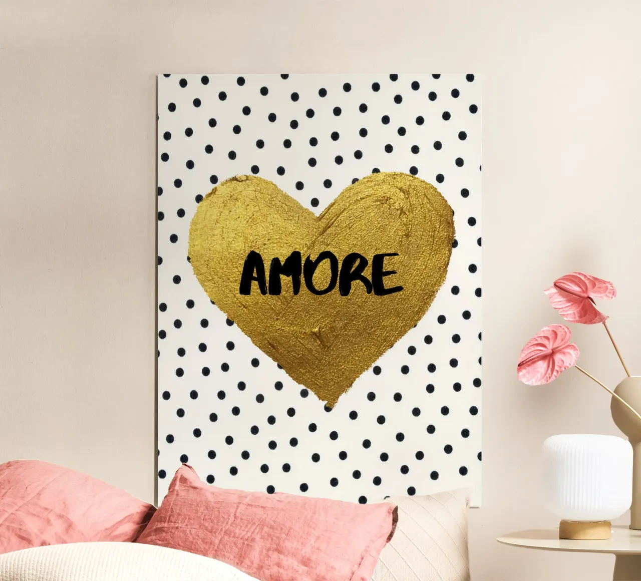 Amore poster con telaio in alluminio da PinkCandyWalls