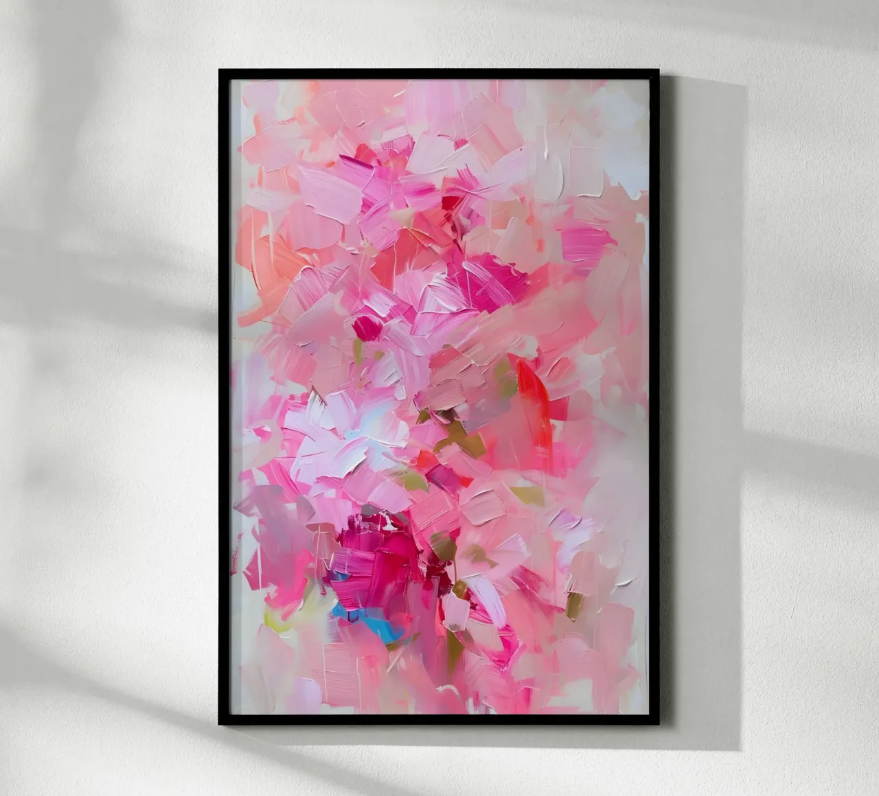 Malerei Pinselstriche Poster mit Kunststoffrahmen von Yaso Design & Art