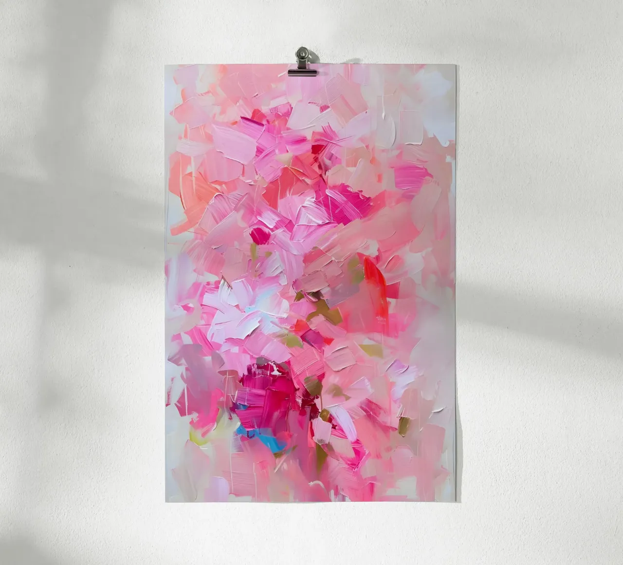 Malerei Pinselstriche Poster mit Kunststoffrahmen von Yaso Design & Art