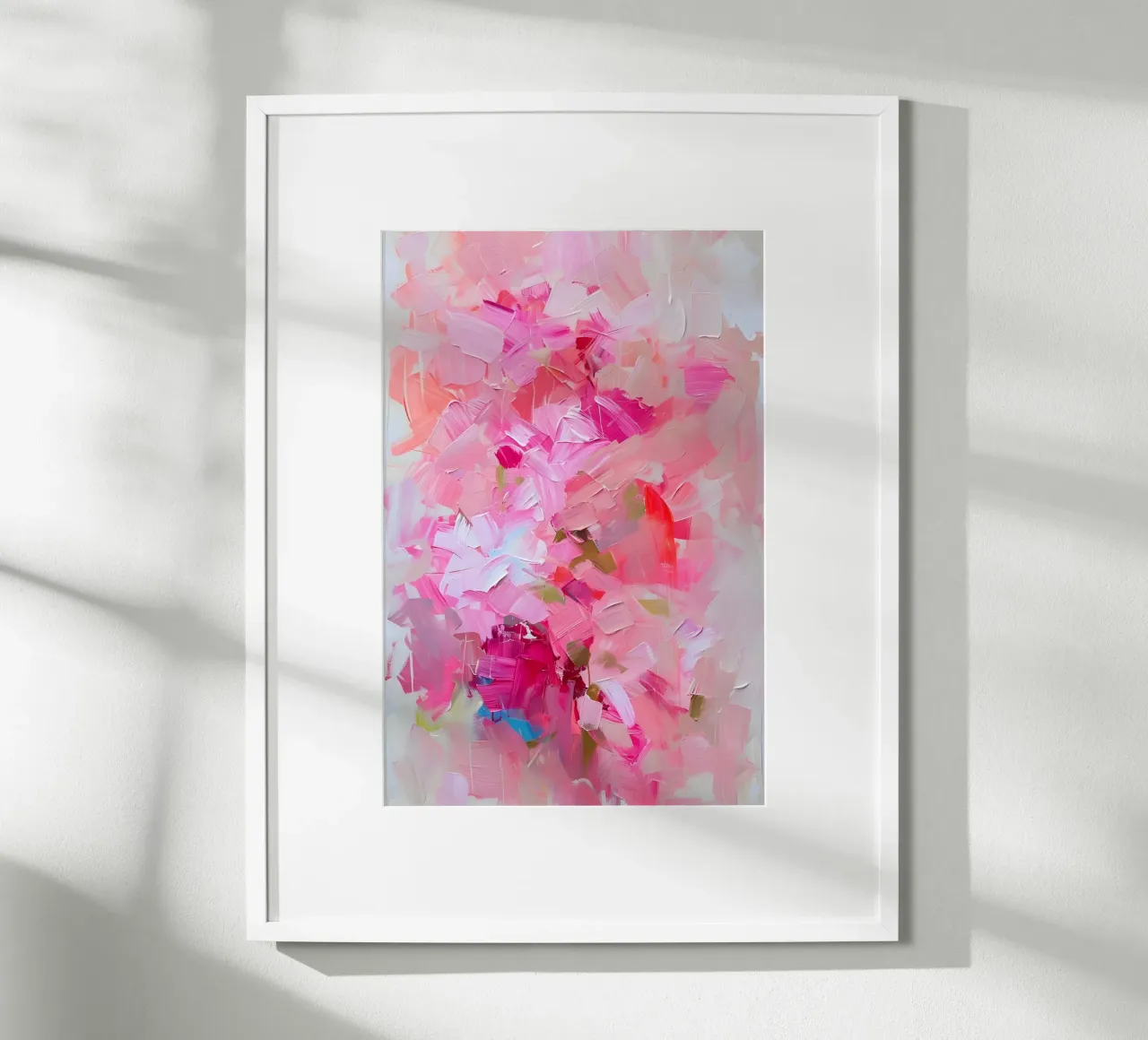 Malerei Pinselstriche Poster mit Kunststoffrahmen von Yaso Design & Art
