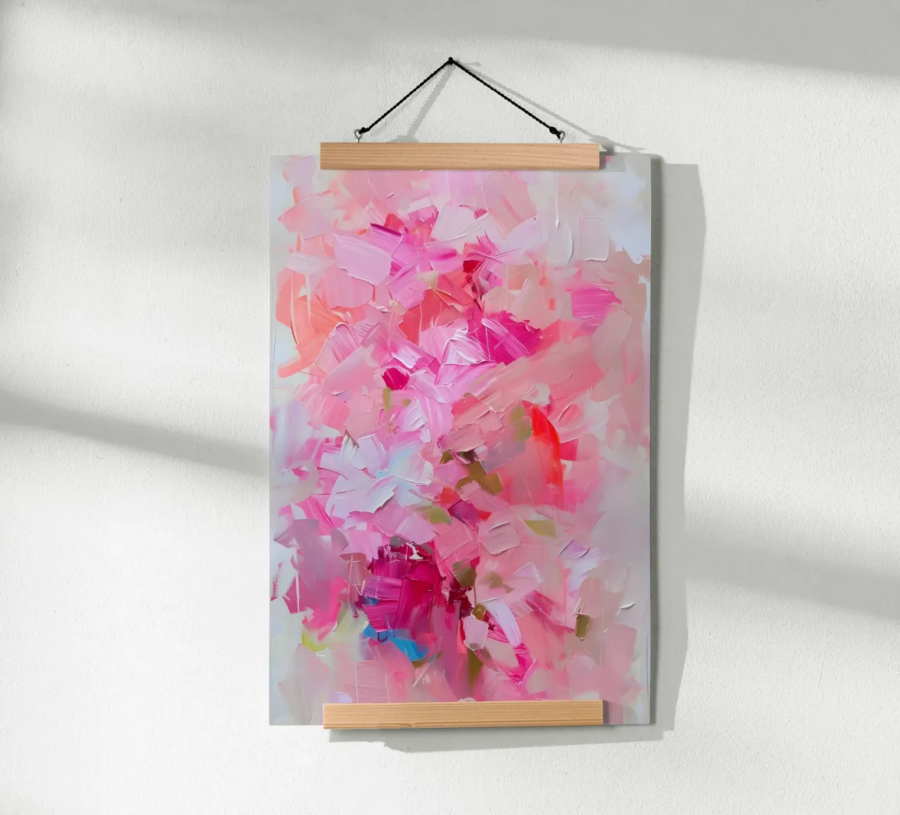 Malerei Pinselstriche Poster mit Kunststoffrahmen von Yaso Design & Art