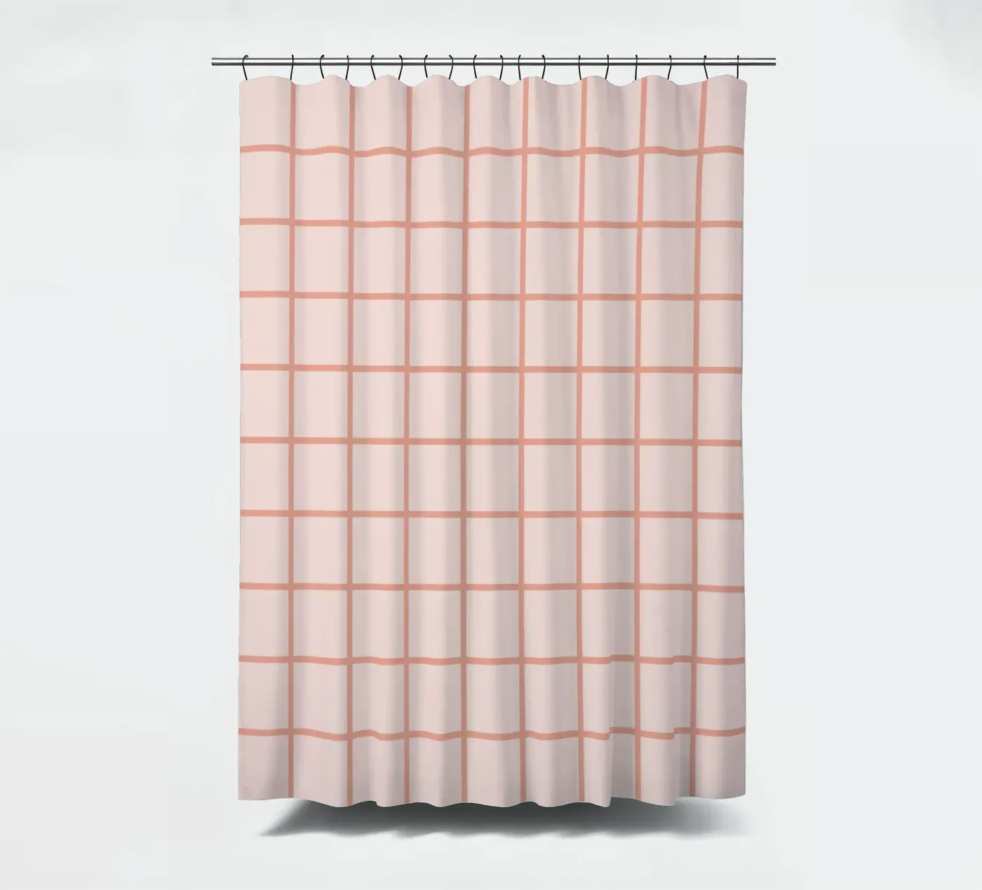Pfirsich-Gittermuster Duschvorhang von Paigaam Studio