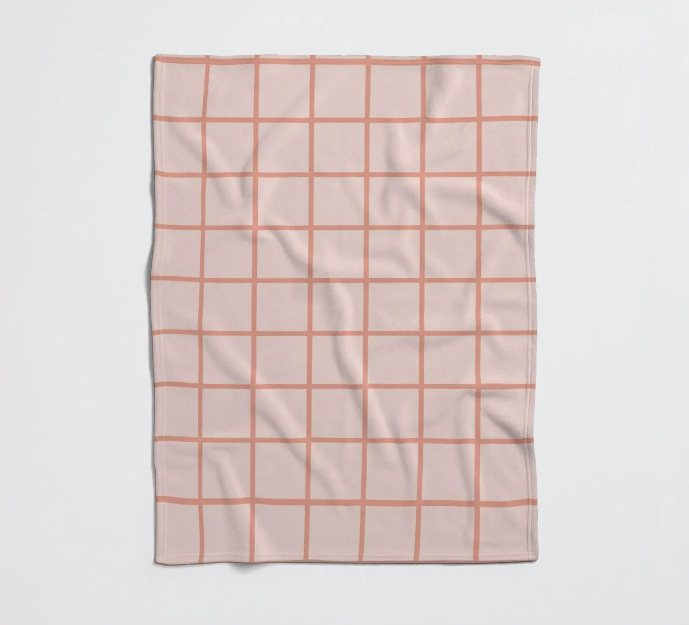 Peach Grid Pattern coperta in pile da Paigaam Studio