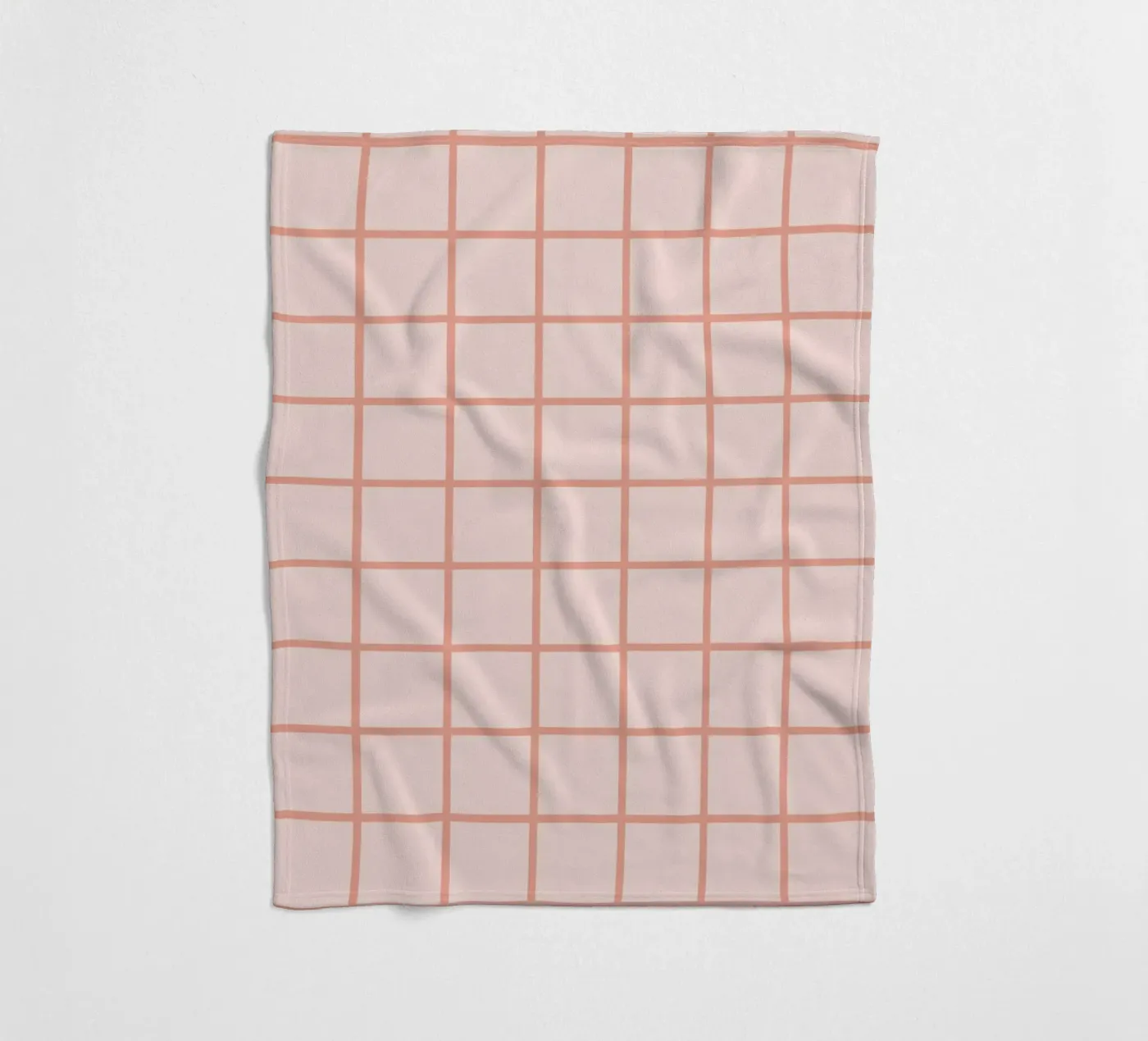 Peach Grid Pattern coperta in pile da Paigaam Studio