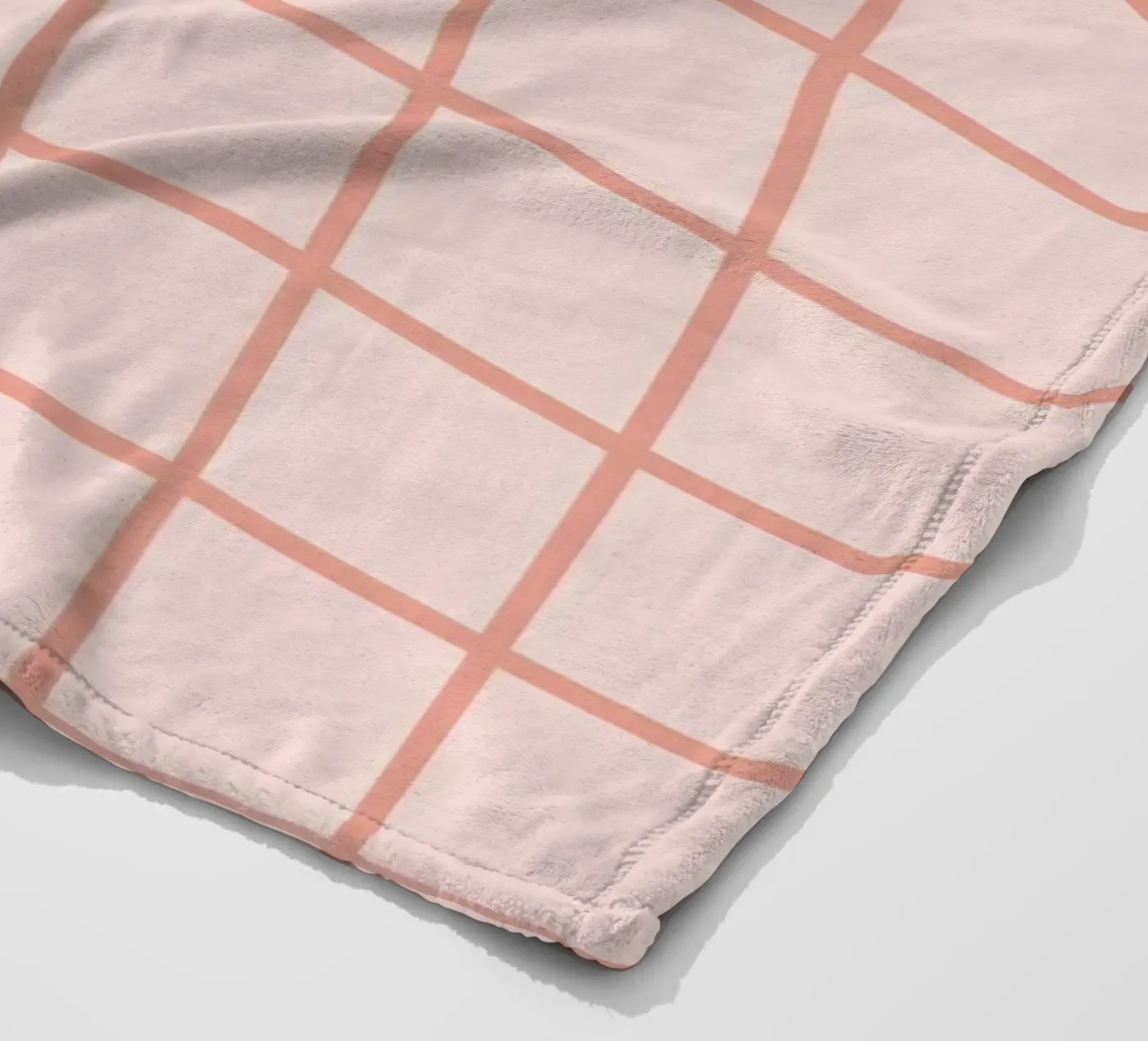Peach Grid Pattern coperta in pile da Paigaam Studio