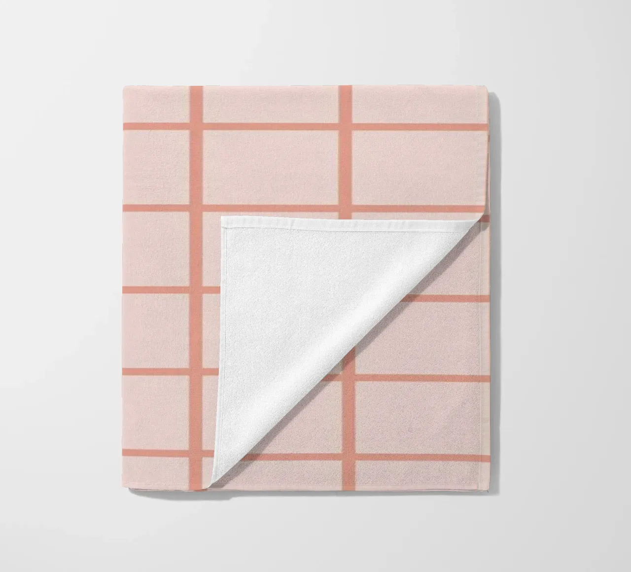 Peach Grid Pattern telo mare da Paigaam Studio