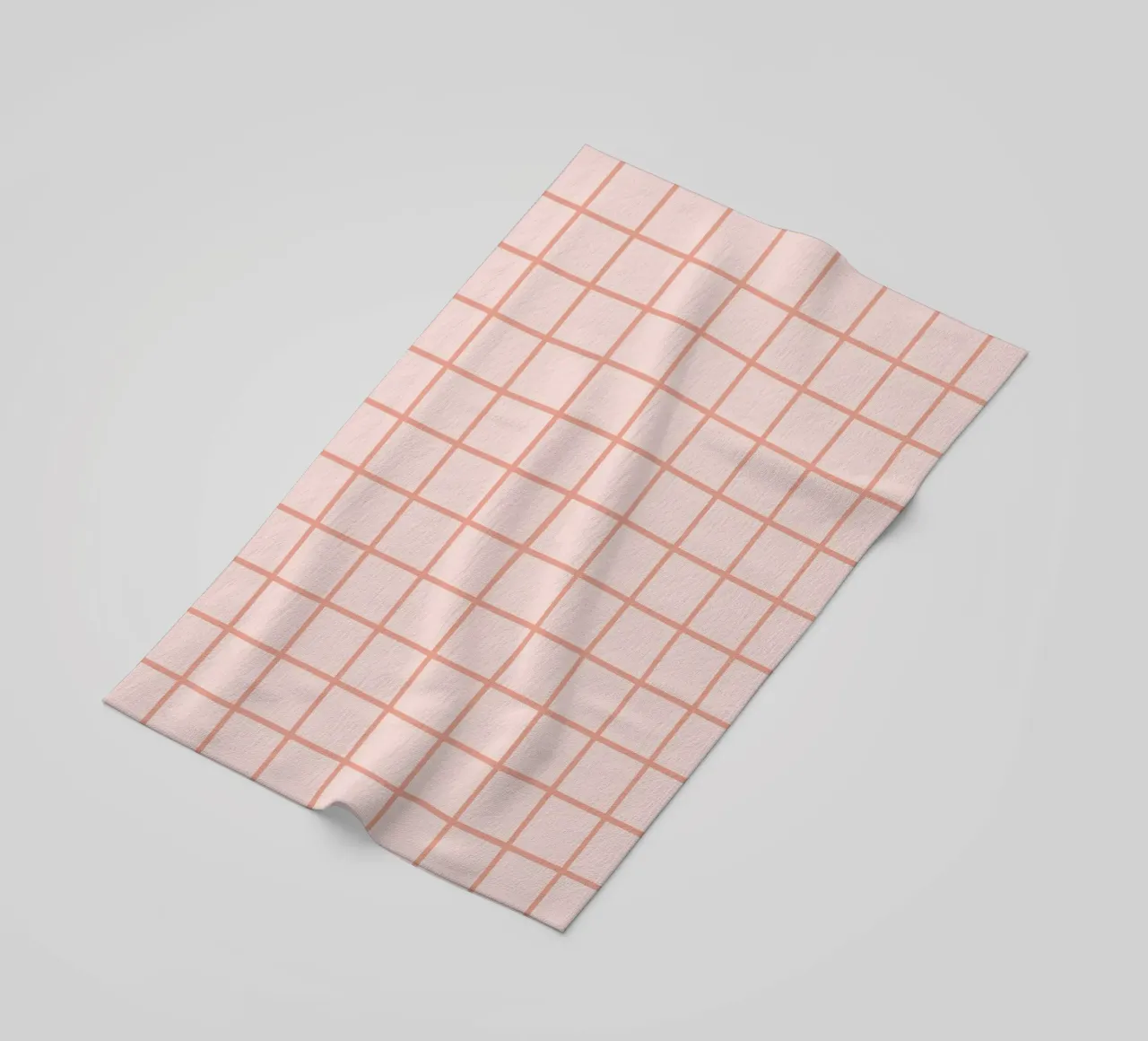 Peach Grid Pattern telo mare da Paigaam Studio