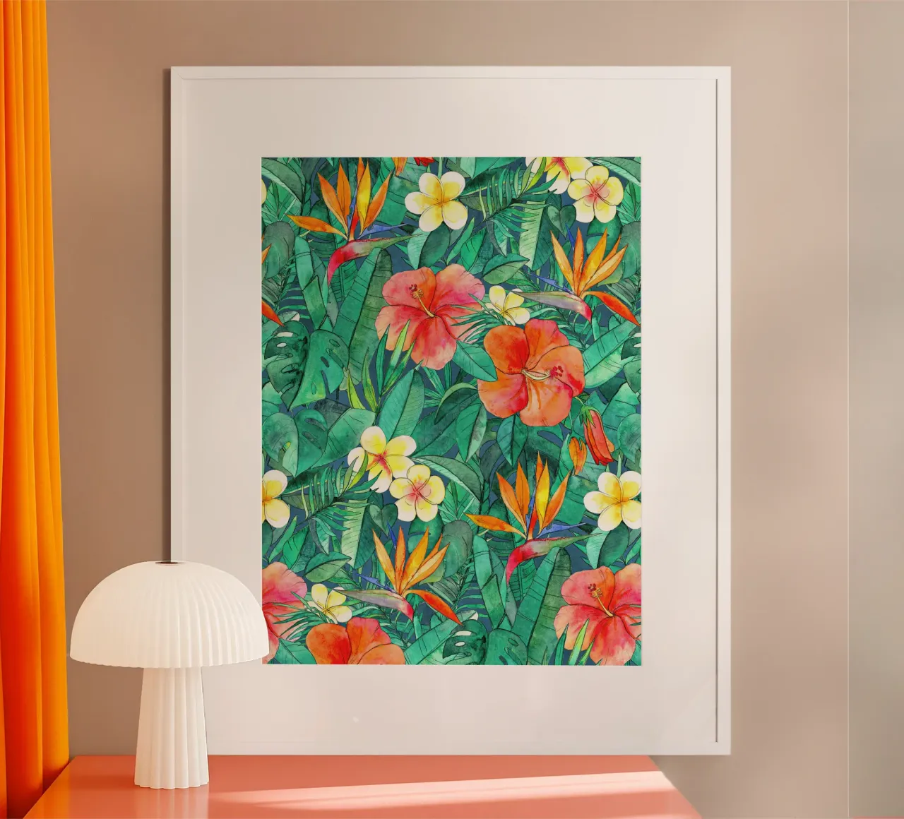 Giardino tropicale poster con telaio in plastica da Leahprint