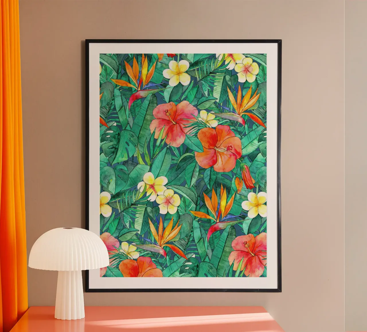 Giardino tropicale poster con telaio in plastica da Leahprint