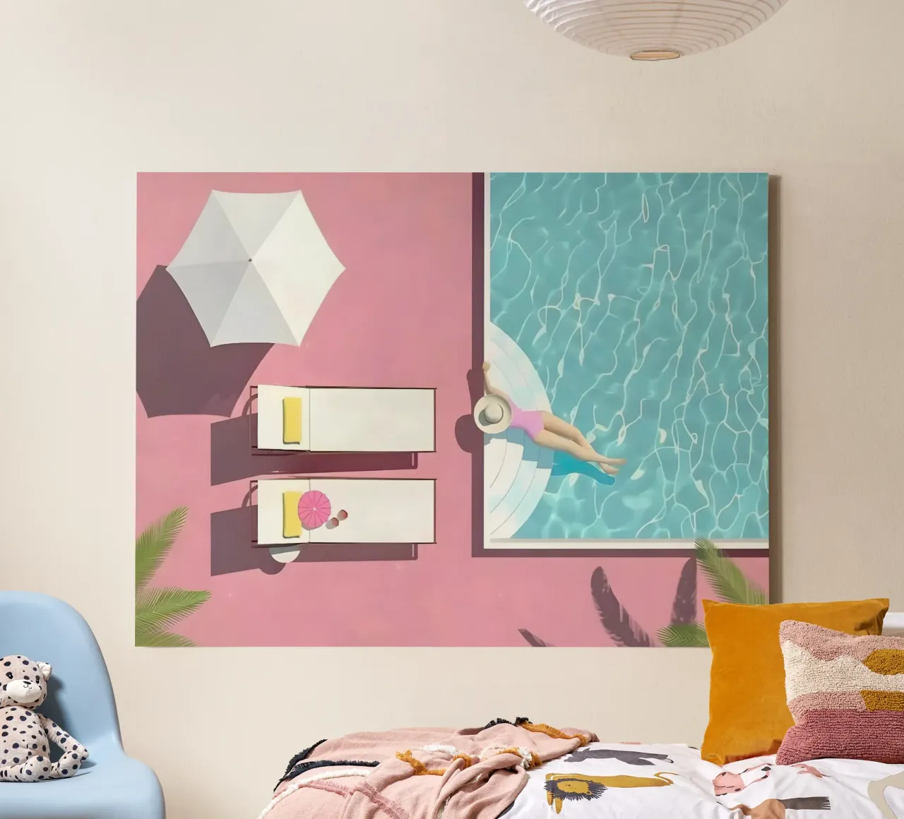Enjoy At The Hotel canvas met Baklijst van robertmotoiart