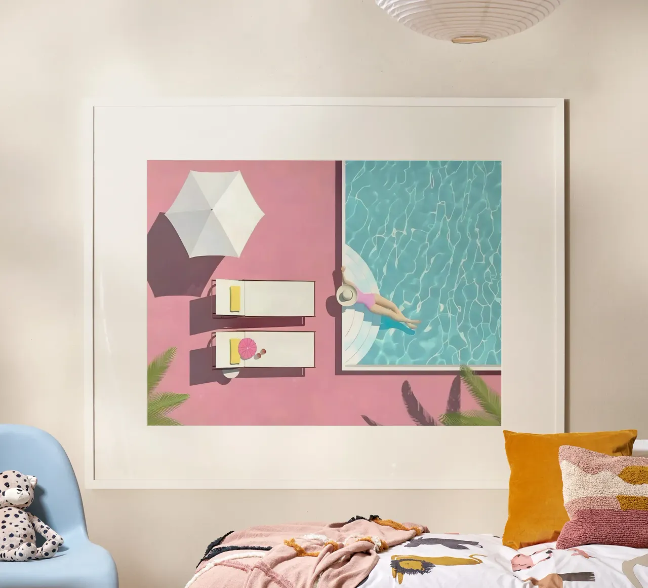 Enjoy At The Hotel poster con telaio in alluminio da robertmotoiart