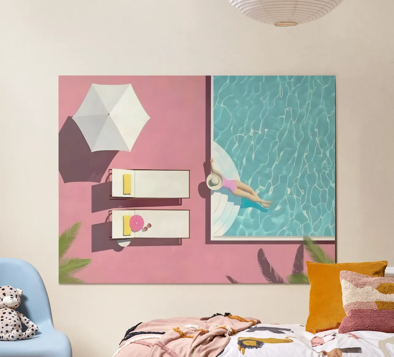 Enjoy At The Hotel poster con telaio in alluminio da robertmotoiart