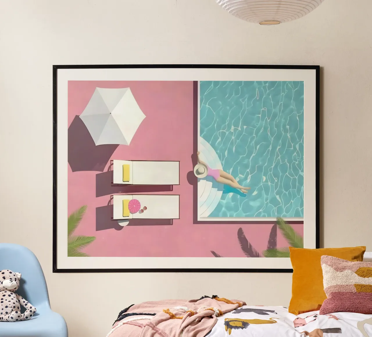 Enjoy At The Hotel poster con telaio in alluminio da robertmotoiart