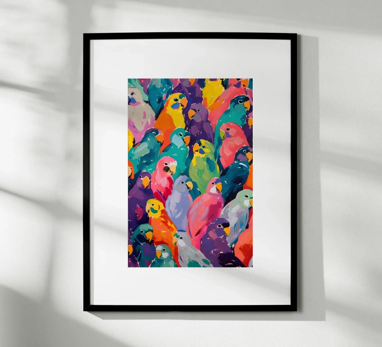Oiseaux de différentes couleurs poster de Yaso Design & Art