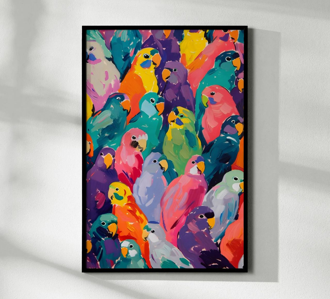 Oiseaux de différentes couleurs poster de Yaso Design & Art