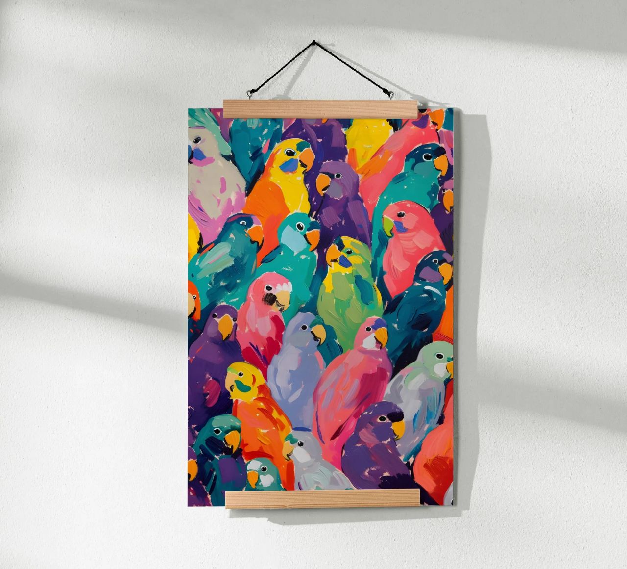 Oiseaux de différentes couleurs poster de Yaso Design & Art