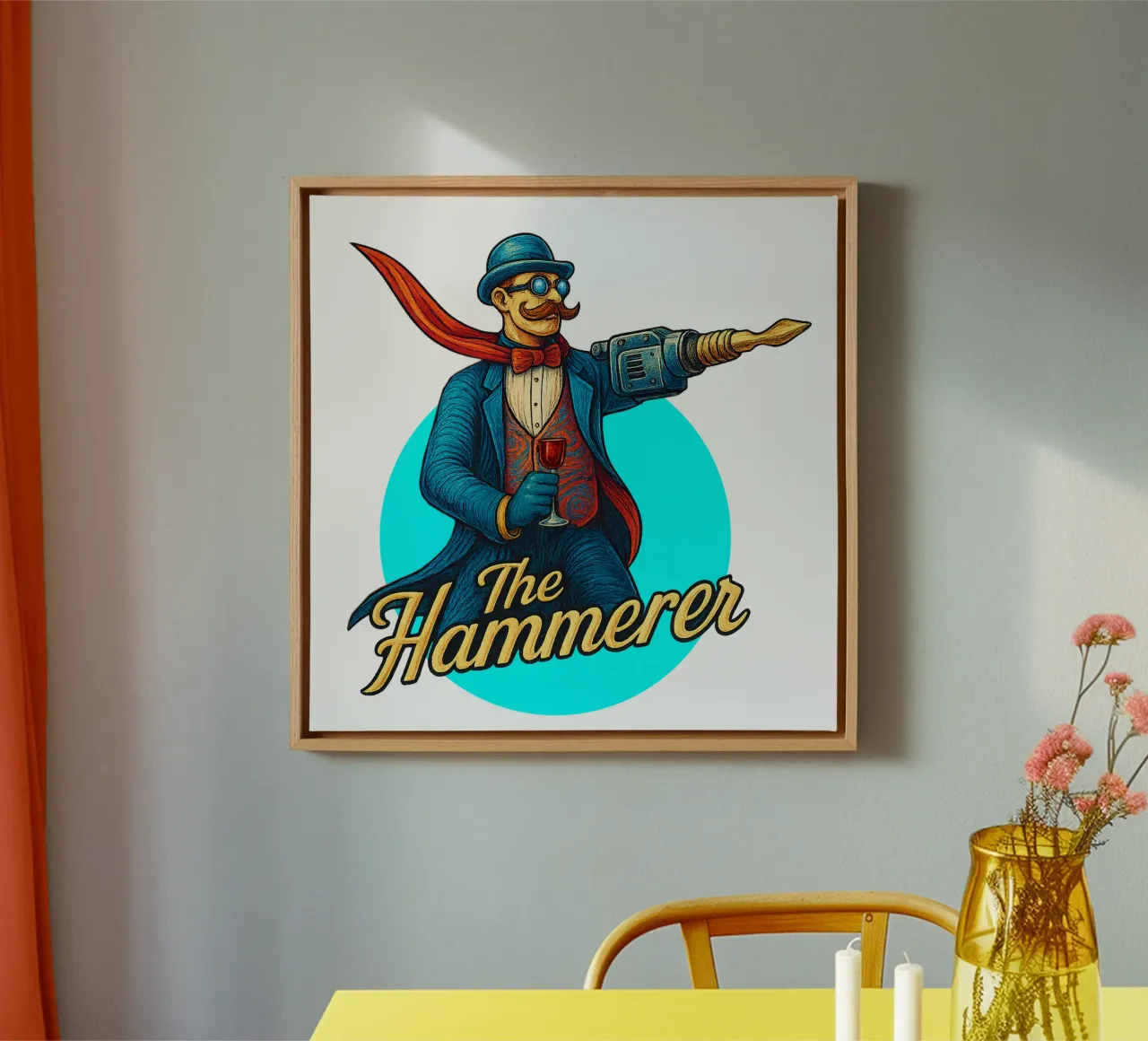 THE HAMMERER canvas with Floater frame by Vintage Van Gogh