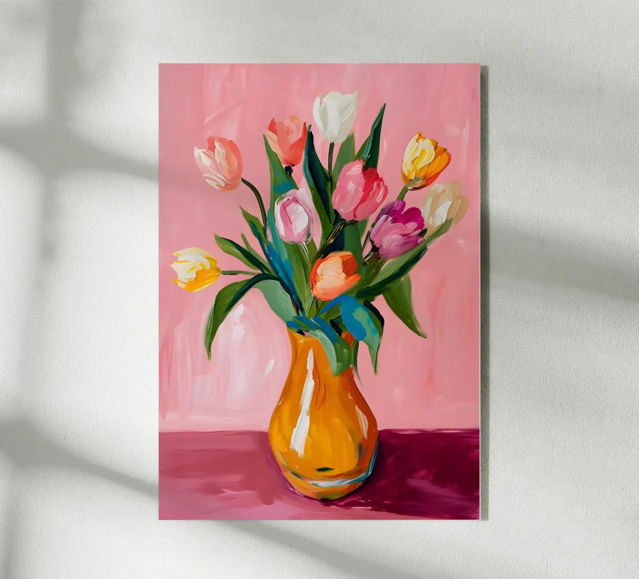 Tulpen in einer Vase 2 Acryl-Glas von Yaso Design & Art