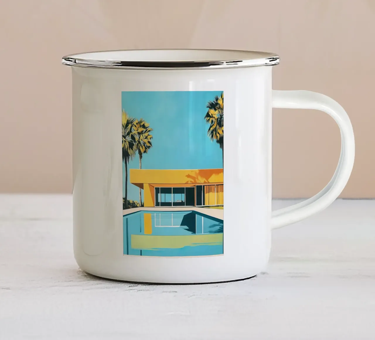 Yellow House tazza in smalto da lennytravers