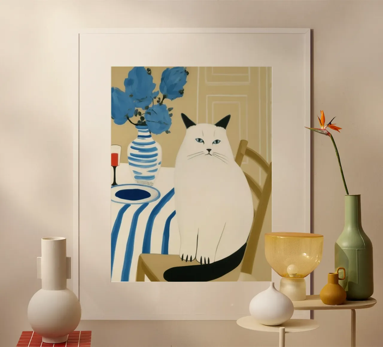 Gatto solo a casa | Romanticismo da bistrot francese poster da Autofocus