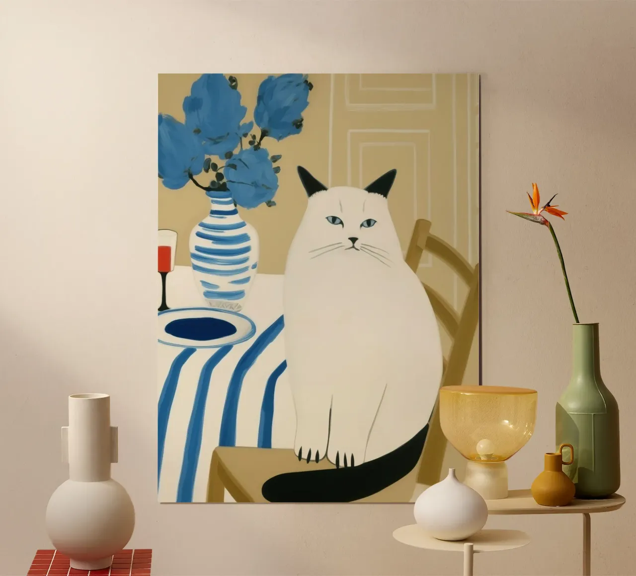 Gatto solo a casa | Romanticismo da bistrot francese poster da Autofocus