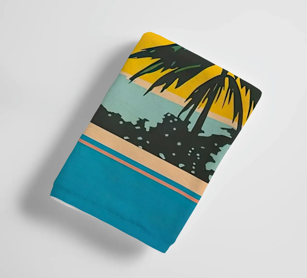 Palm Trees In The Swimming Pool asciugamano da bagno da Leonard Barreiro