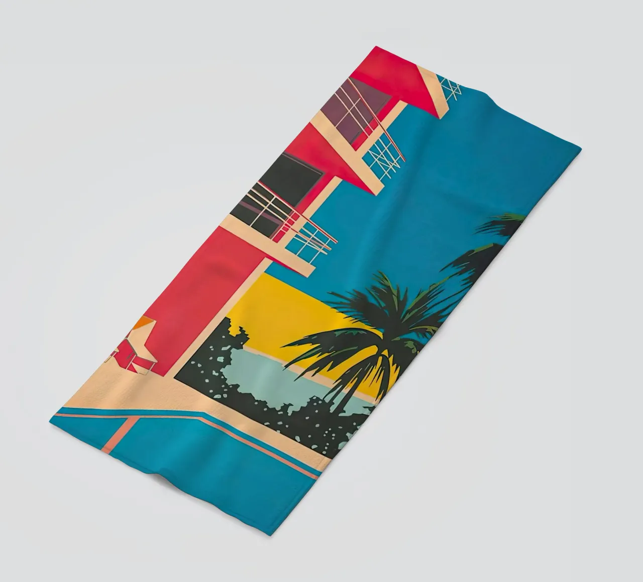 Palm Trees In The Swimming Pool telo mare da Leonard Barreiro