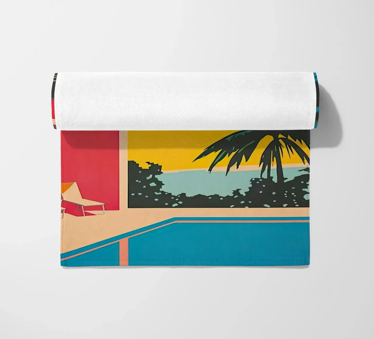 Palm Trees In The Swimming Pool telo mare da Leonard Barreiro