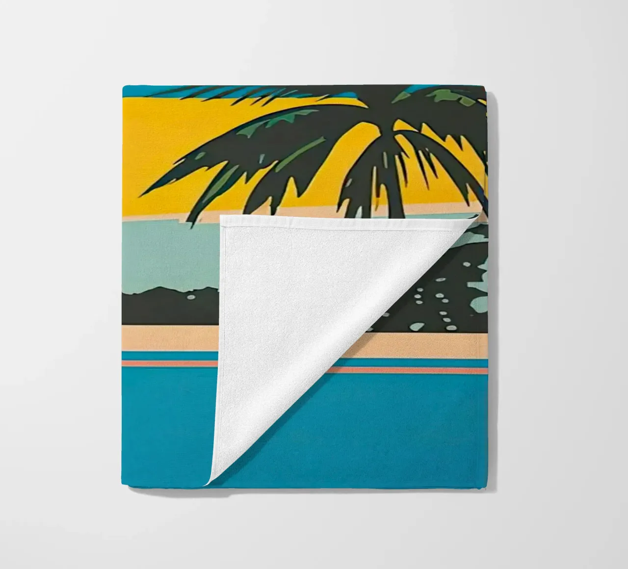 Palm Trees In The Swimming Pool telo mare da Leonard Barreiro