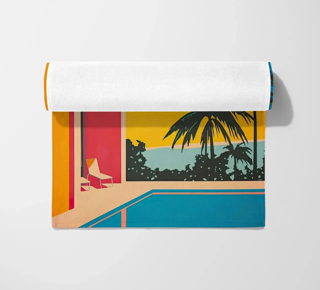 Palm Trees In The Swimming Pool telo mare da Leonard Barreiro