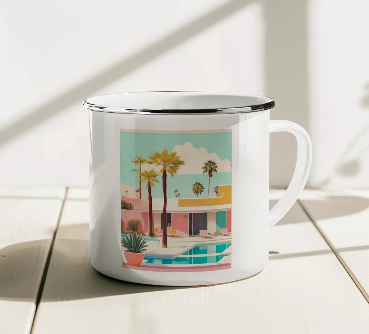 Pink Theme tazza in smalto da Leonard Barreiro