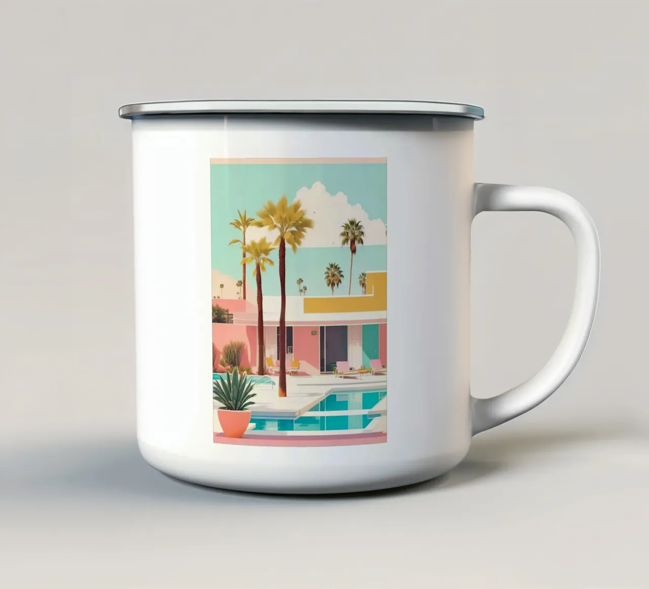 Pink Theme tazza in smalto da Leonard Barreiro