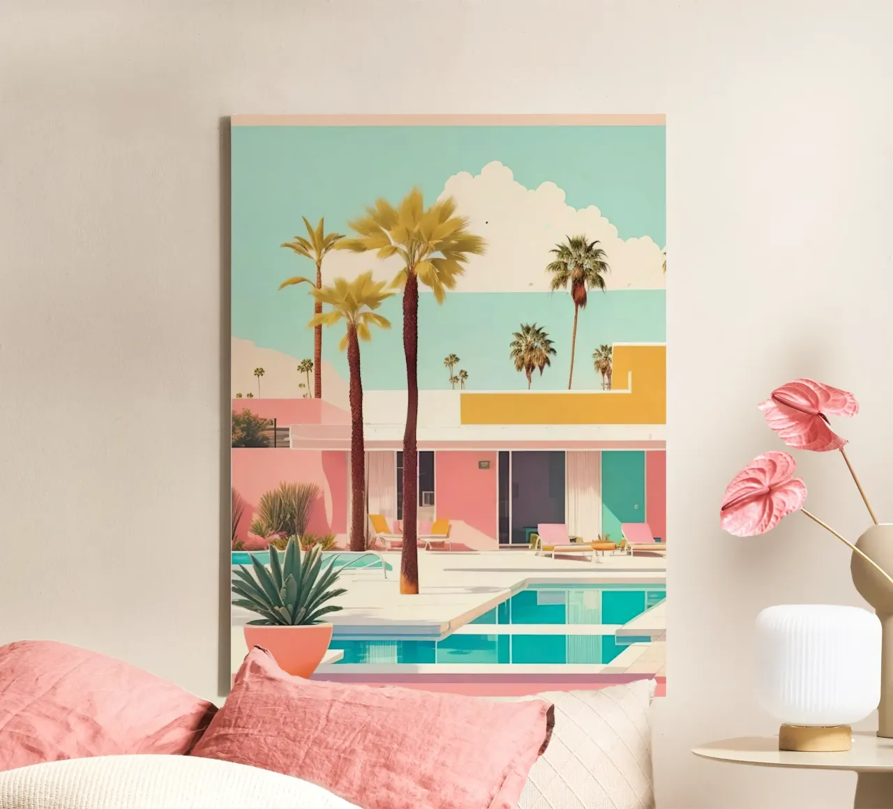 Pink Theme tela con Cornice a cassetta da Leonard Barreiro