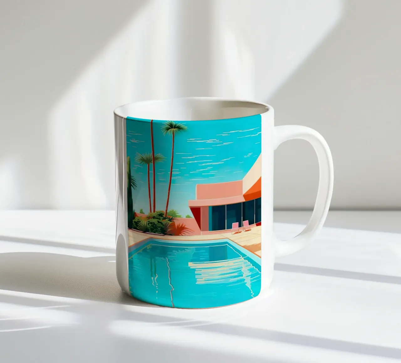 Modern House With Swimming Pool tazza in ceramica da Leonard Barreiro