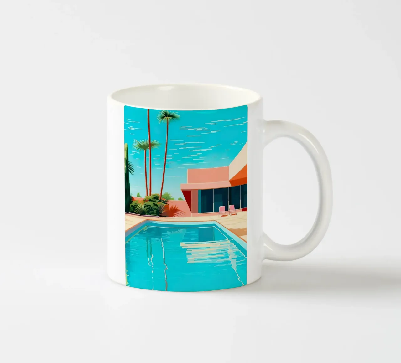 Modern House With Swimming Pool tazza in ceramica da Leonard Barreiro