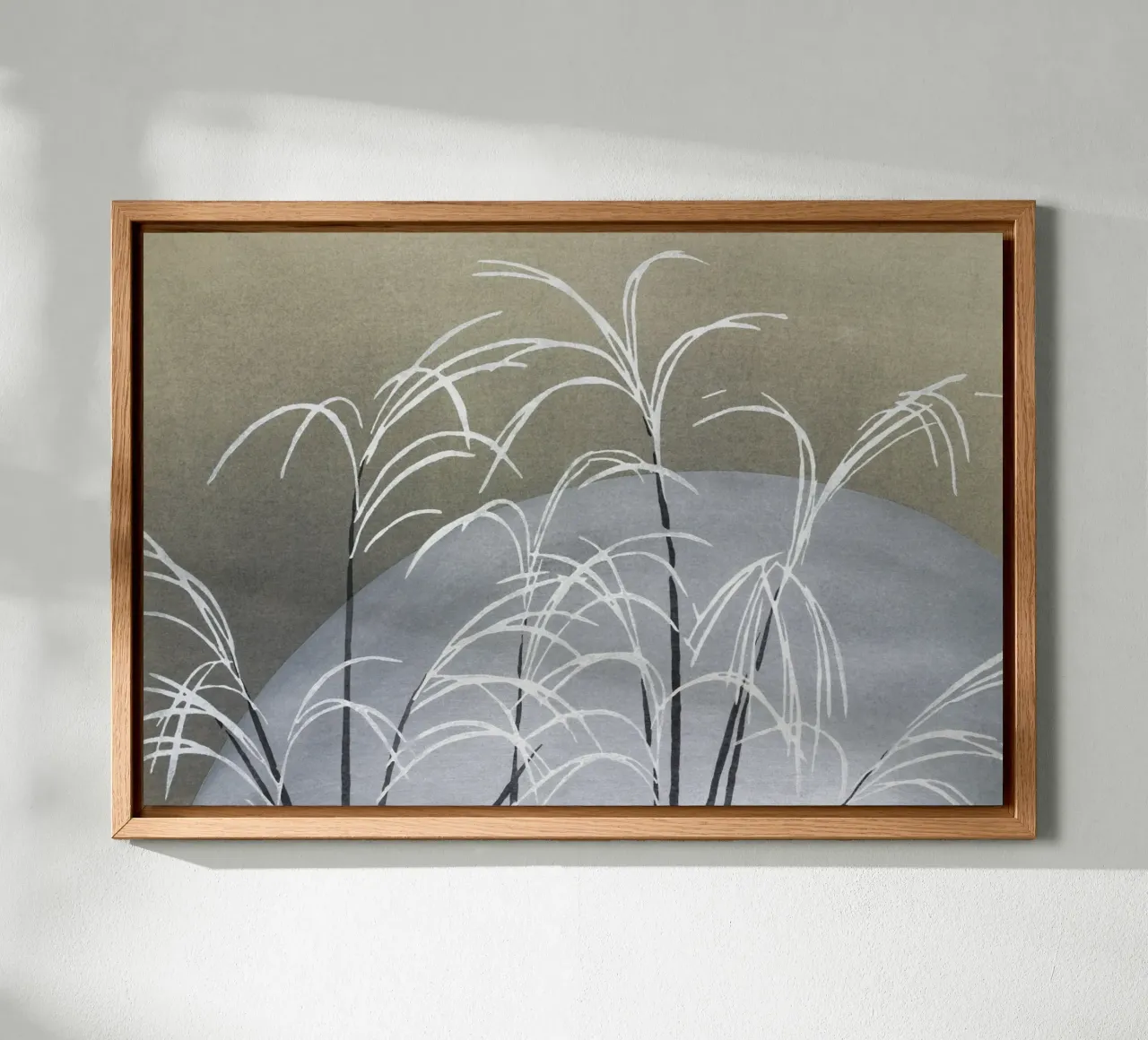 Frost from Momoyogusa–Flowers of a Hundred canvas with Floater frame by vintageshop