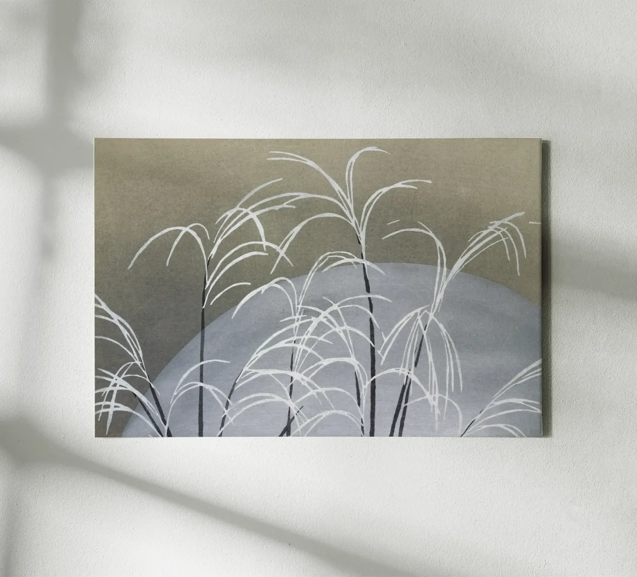Frost from Momoyogusa–Flowers of a Hundred canvas with Floater frame by vintageshop