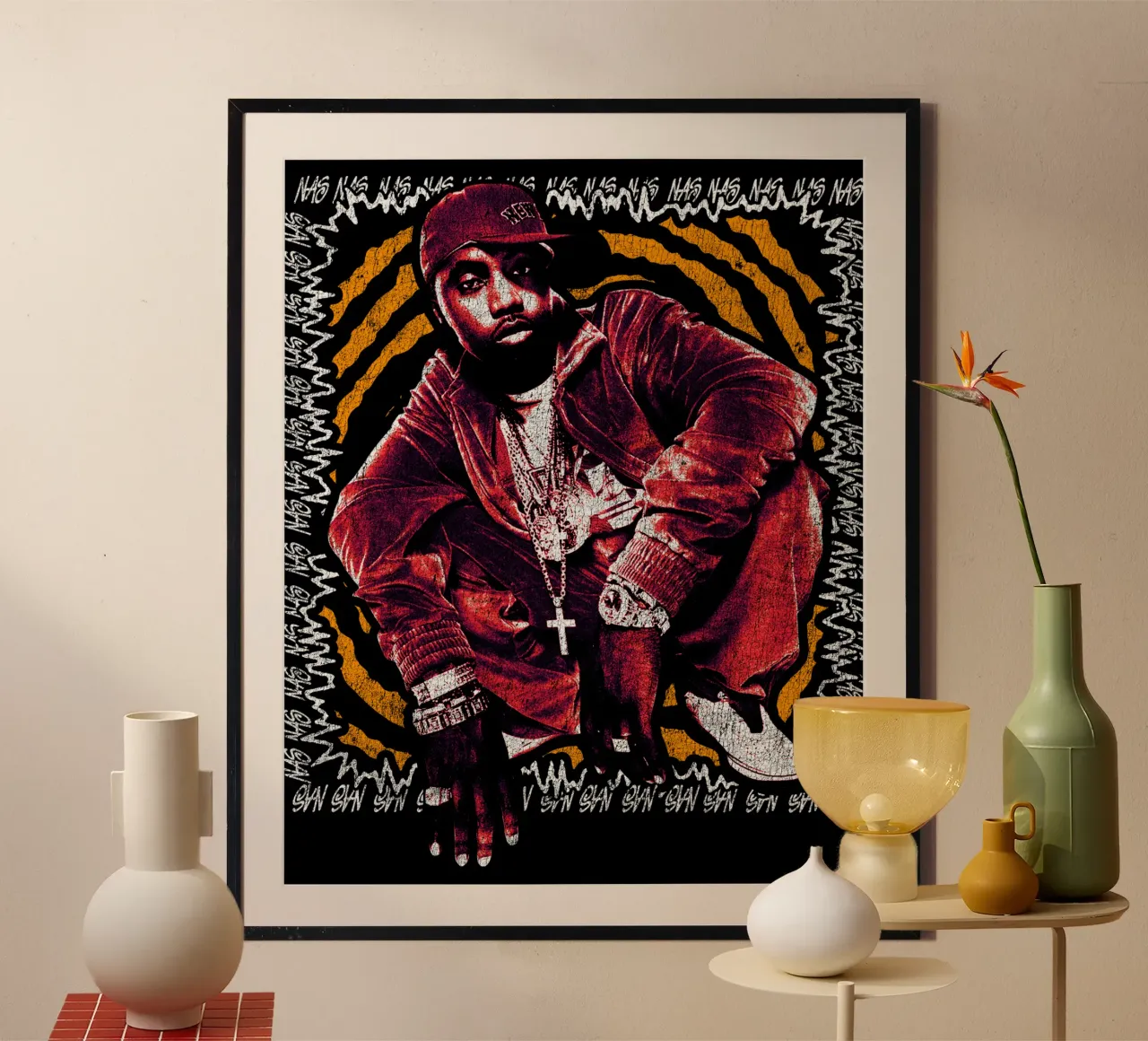 Silhouette Nasty Nas Pop poster da grass.studio_