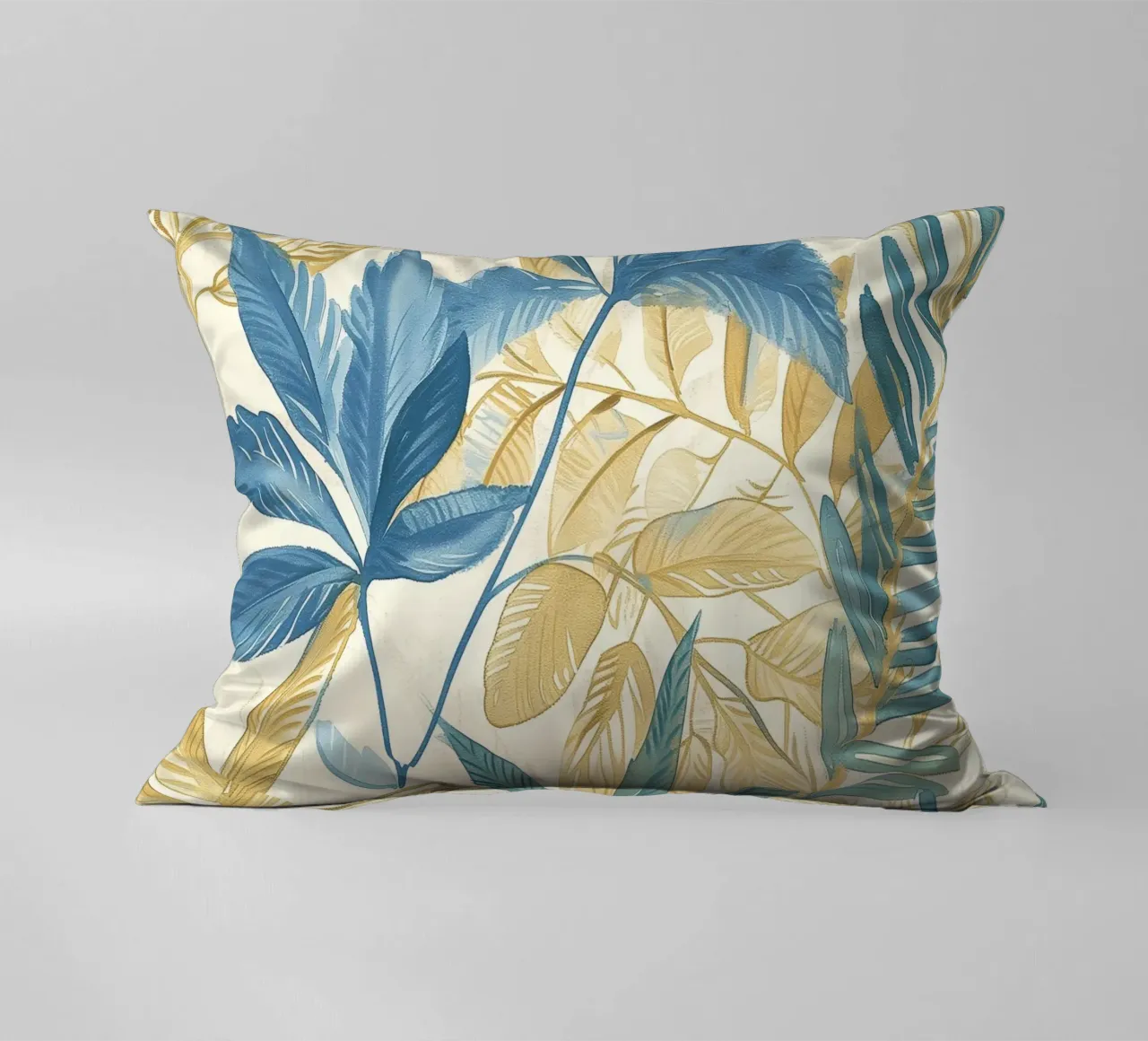 Boho Vintage Botanico Blu Tropicale Piante Spirituale Fiore cuscino da Gentle Echoes Art
