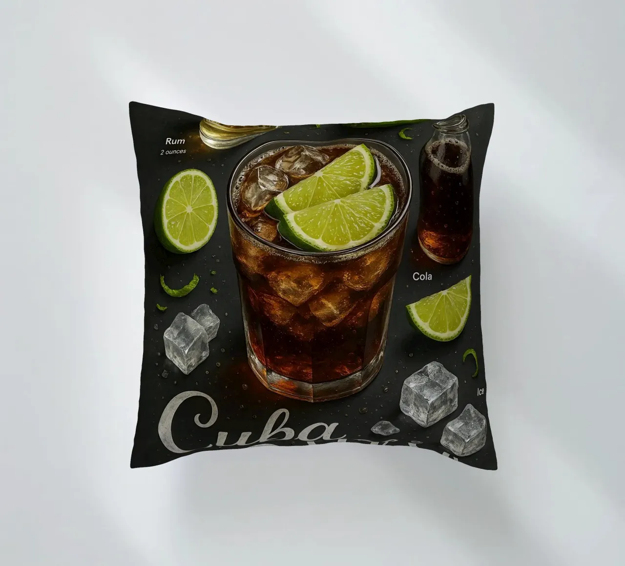 Poster Cuba Libre - Rum, Cola e Lime Classico cuscino da mesa