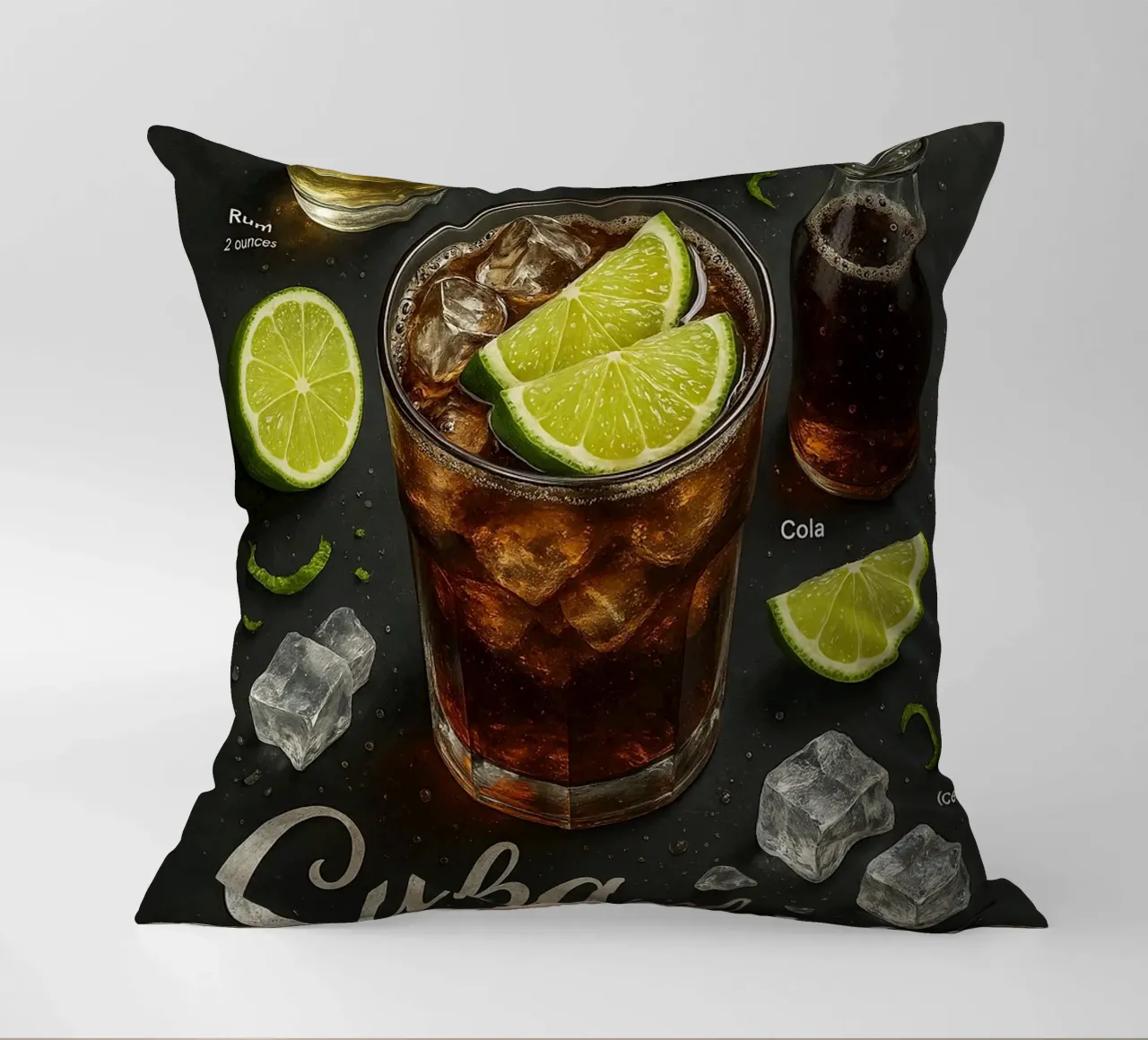 Poster Cuba Libre - Rum, Cola e Lime Classico cuscino da mesa