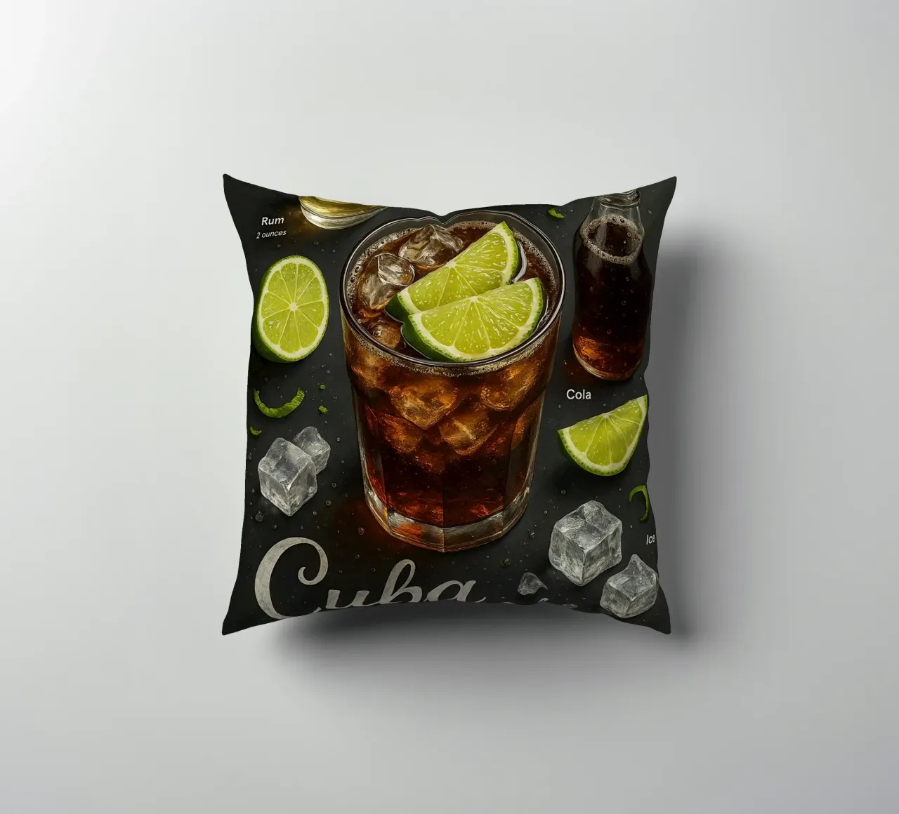 Poster Cuba Libre - Rum, Cola e Lime Classico cuscino da mesa